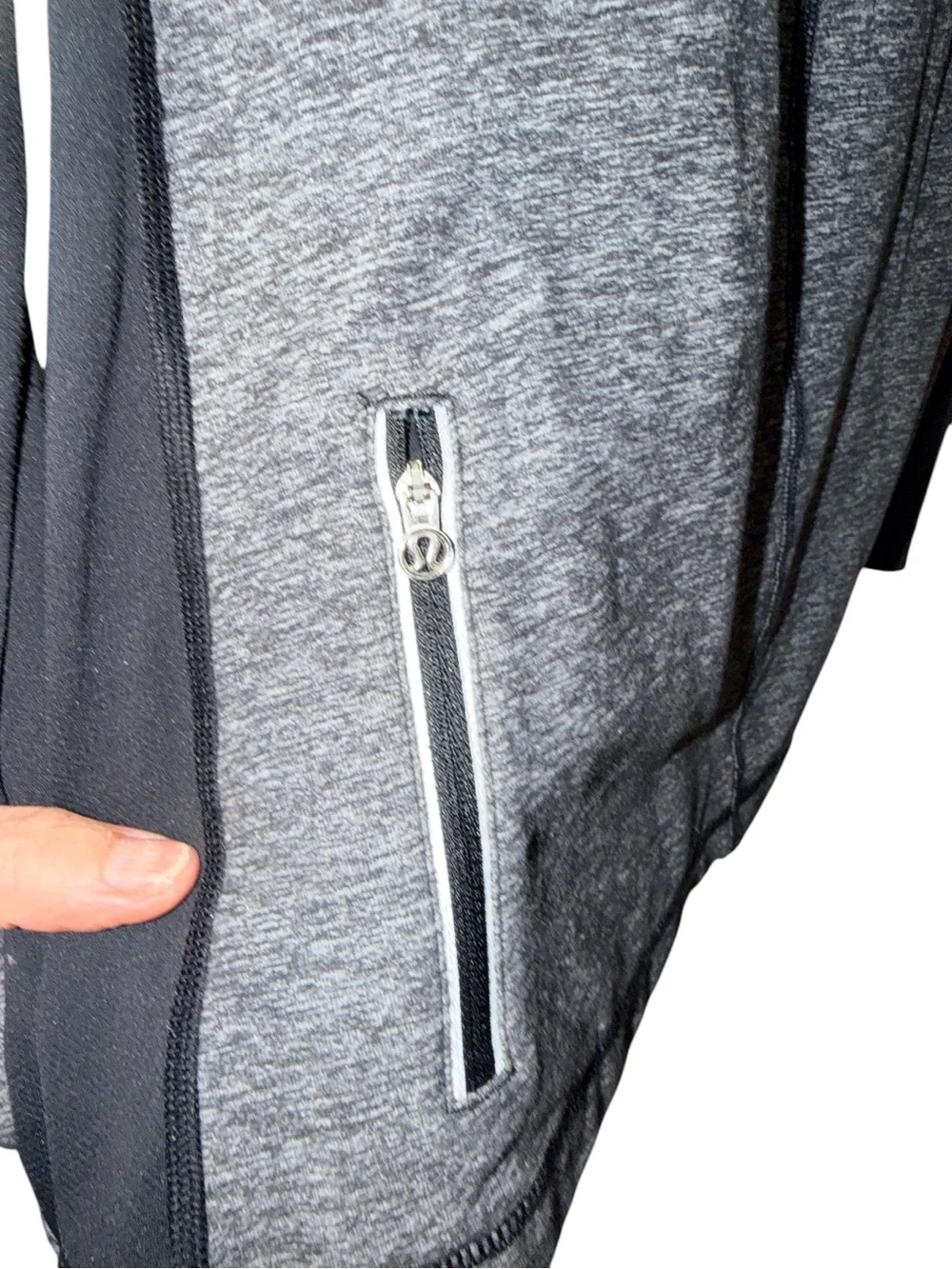 Lululemon Reflective 1/4 Zip Active Top w/ Thumbholes, Pockets, Covered Zip